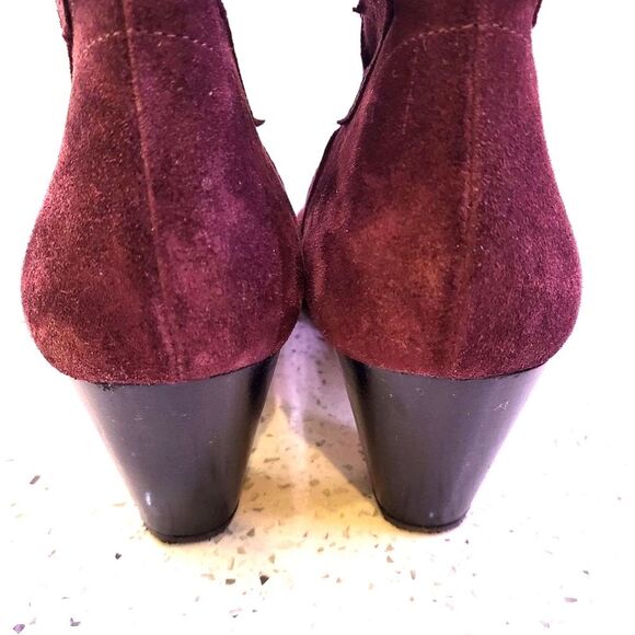 BA&SH Casey Boots Suede Western Cowboy size 38 in Purple Red - SOLD OUT color - Picture 6 of 11